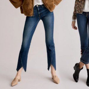 Frame Le High Straight Asymetrical Hem Crop Jeans sz 27